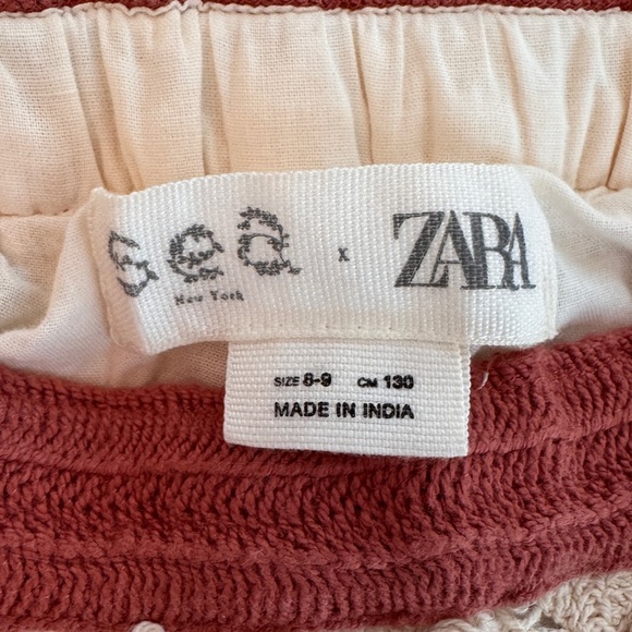 Zara x Sea New York Girls Crochet Knit Flower Shorts Size 8-9 - Picture 3 of 3